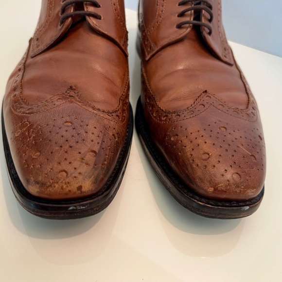 Hugo Boss Men\'s Wingtip Dress Leather Shoes Brown Size 8.5 main image 9